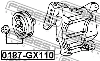 Tensioner Pulley, V-ribbed belt