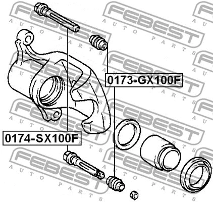 Guide Bolt, brake caliper