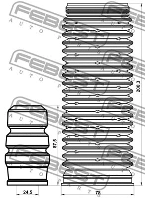 Dust Cover Kit, shock absorber