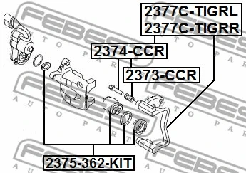 Bellow, brake caliper guide