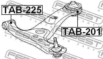 Mounting, control/trailing arm