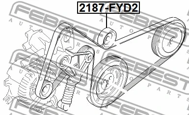 Tensioner Pulley, V-ribbed belt