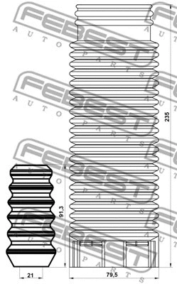 Dust Cover Kit, shock absorber