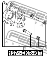 Guide Sleeve Kit, brake caliper (1274-EKR-KIT)