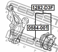 Wheel Hub (1282-D3F)