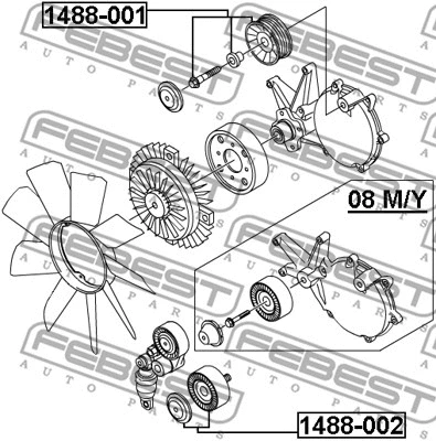 Deflection/Guide Pulley, V-ribbed belt