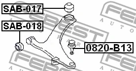 Mounting, control/trailing arm