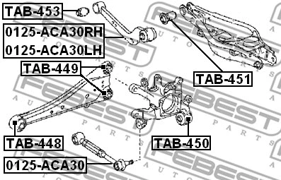 Mounting, control/trailing arm