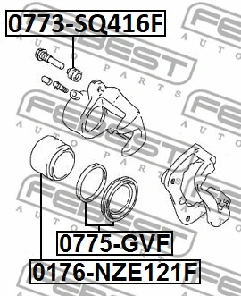 Guide Sleeve Kit, brake caliper (0773-SQ416F)