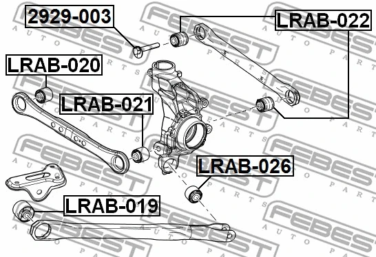 Mounting, control/trailing arm