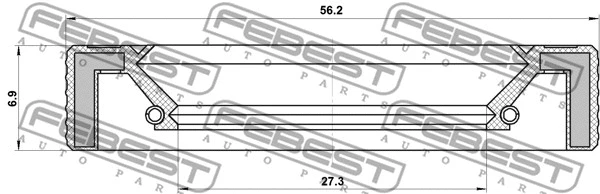 Shaft Seal, drive shaft (95LAY-29560707R)