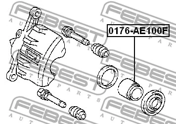 Piston, brake caliper