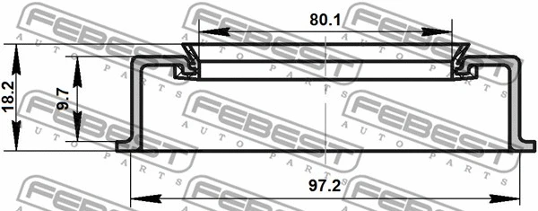 Seal Ring, wheel hub (95ADY-82971018X)