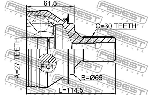Joint Kit, drive shaft (1610-156)