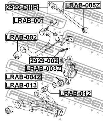 Mounting, control/trailing arm