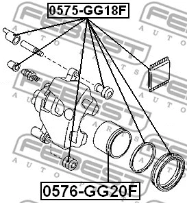 Piston, brake caliper