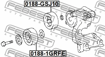 Deflection/Guide Pulley, V-ribbed belt