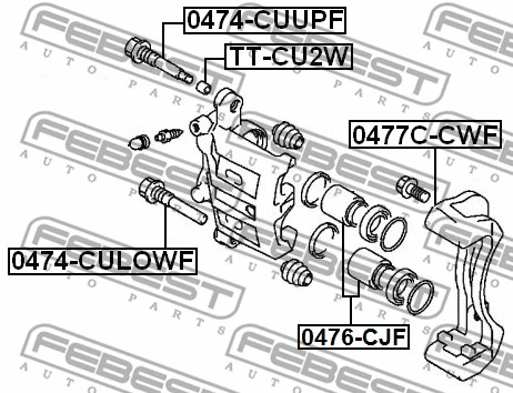 Guide Bolt, brake caliper