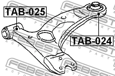 Mounting, control/trailing arm