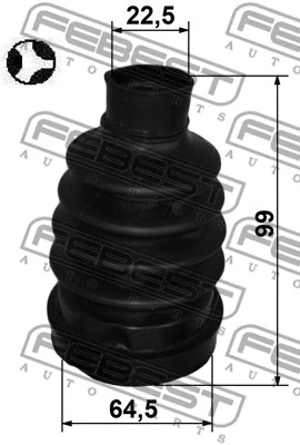 Bellow, drive shaft (2415P-DUSTRT)