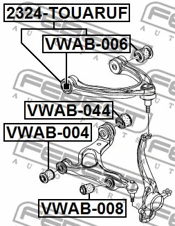 Mounting, control/trailing arm