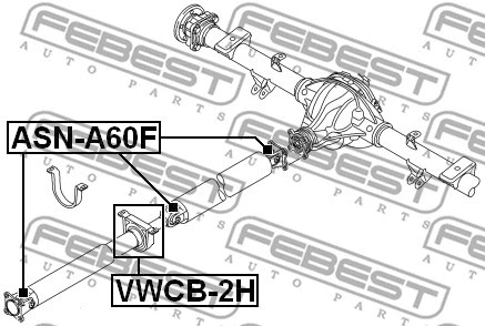 Bearing, propshaft centre bearing