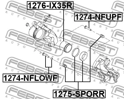Repair Kit, brake caliper (1275-SPORR)