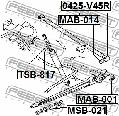 Mounting, control/trailing arm