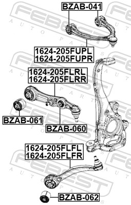 Mounting, control/trailing arm