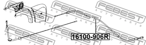 Cable Pull, parking brake (16100-906R)