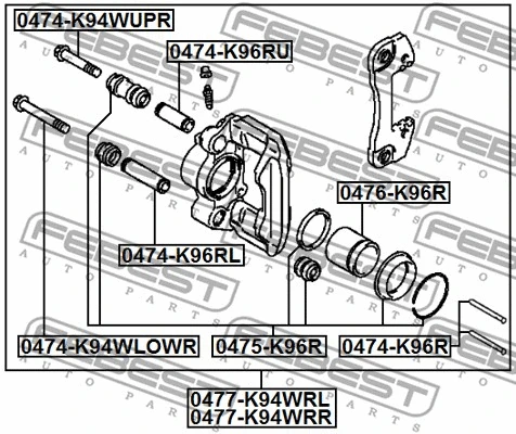 Guide Bolt, brake caliper