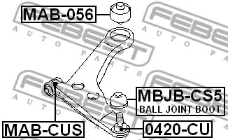 Mounting, control/trailing arm