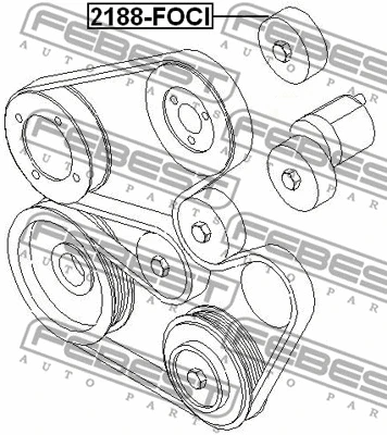 Deflection/Guide Pulley, V-ribbed belt