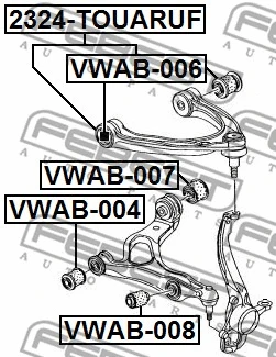 Mounting, control/trailing arm