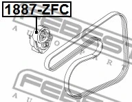 Tensioner Pulley, V-ribbed belt