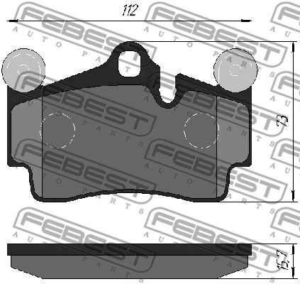 Brake Pad Set, disc brake (1701-Q7R)