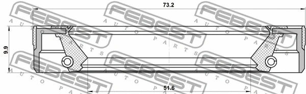Seal Ring, wheel hub (95LEY-53731010U)