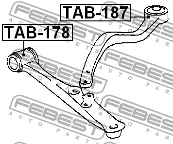 Mounting, control/trailing arm