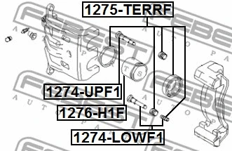 Guide Bolt, brake caliper
