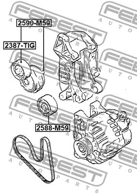 Belt Tensioner, V-ribbed belt