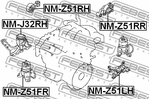 Mounting, engine
