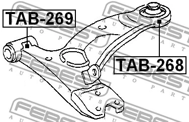 Mounting, control/trailing arm