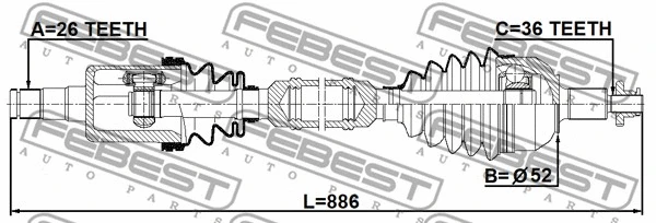 Drive Shaft (2314-PVRH)