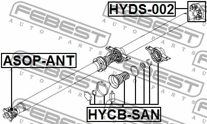 Bearing, propshaft centre bearing