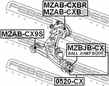 Mounting, control/trailing arm