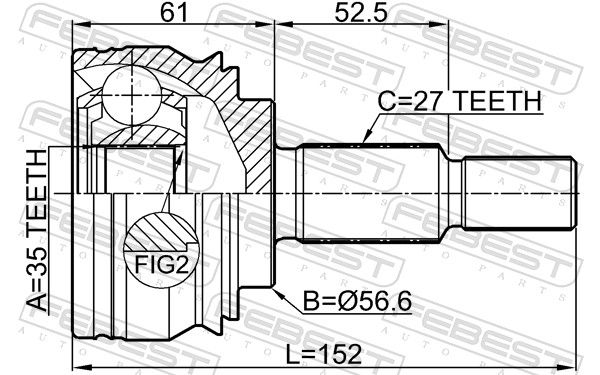 Joint Kit, drive shaft (2410-MEGIII)