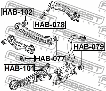 Mounting, control/trailing arm