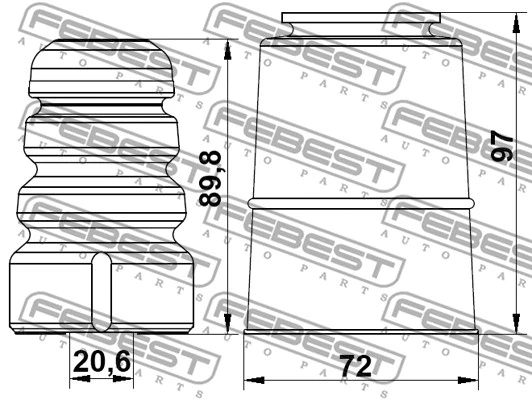 Dust Cover Kit, shock absorber