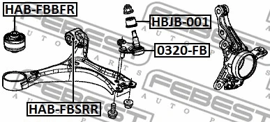 Mounting, control/trailing arm