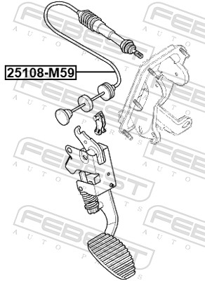 Cable Pull, clutch control (25108-M59)